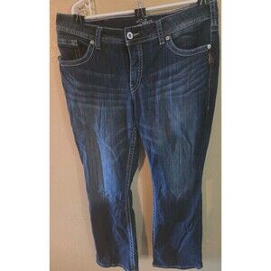 Silver Jeans Co Suki Bootcut Jeans Dark Wash Curvy Fit Size 18x32